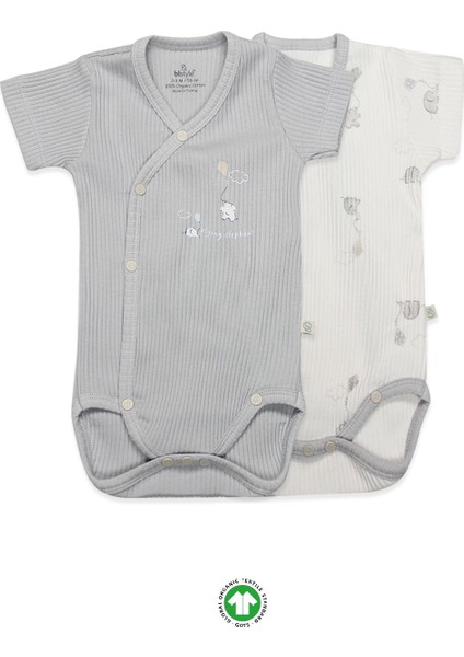 Flying Elephant 2'li Yarım Kol Badi 17117 Ekru Gri