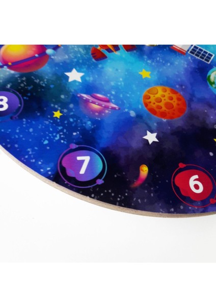 Lacivert Ahşap Uzay Temalı Sarkaçlı Saat, Modern ve Şık Tasarım modelleri