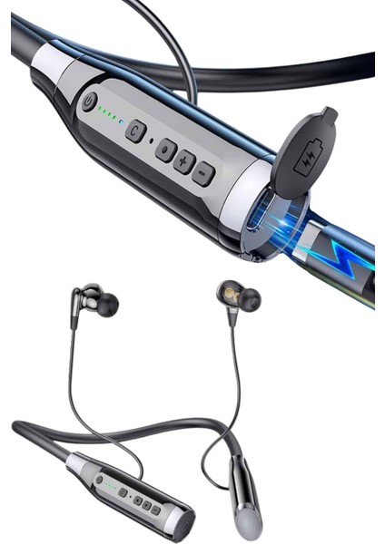 Bluetooth Kulaklık 120 Saat Kullanım Süresi Boyun Askılı Bluetooth Kablosuz Kulaklık