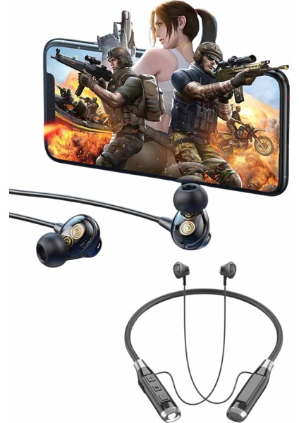 Bluetooth Kulaklık 120 Saat Kullanım Süresi Boyun Askılı Bluetooth Kablosuz Kulaklık