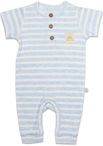 Line Colors Yarım Kol Patiksiz Tulum 15126 Mavi