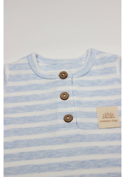 Line Colors Yarım Kol Patiksiz Tulum 15126 Mavi fiyatları