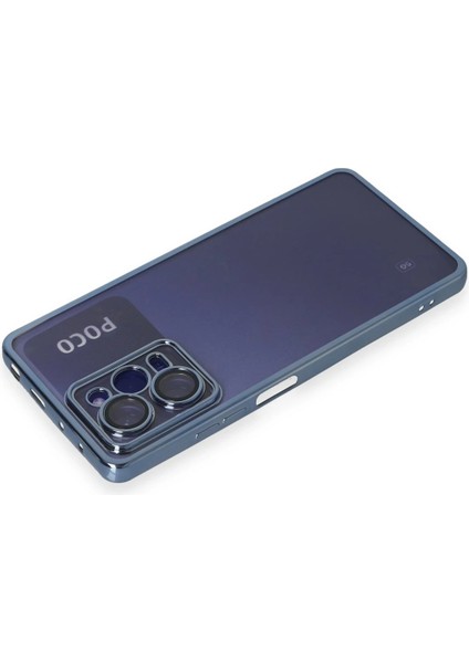 Xiaomi Poco X5 Pro 5g Kılıf Razer Lensli Silikon - Açık Mavi Drstr