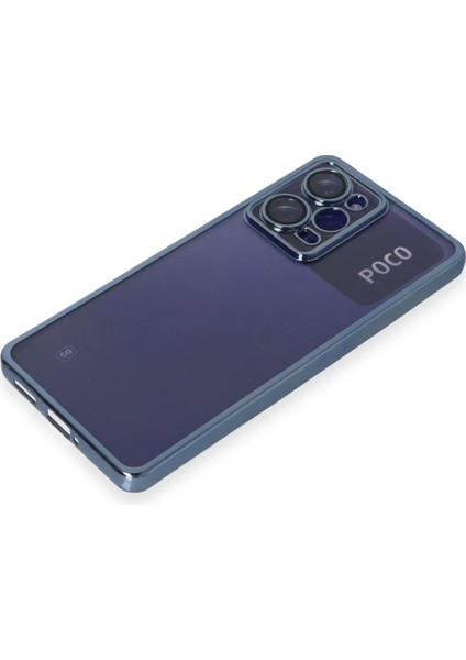 Xiaomi Poco X5 Pro 5g Kılıf Razer Lensli Silikon - Açık Mavi Drstr