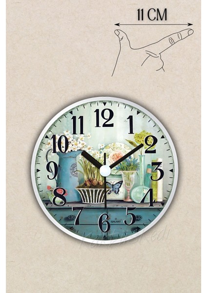 Yeşil Mıknatıslı Buzdolabı Saati, 11 Cm, Modern ve Şık Tasarım fiyatları