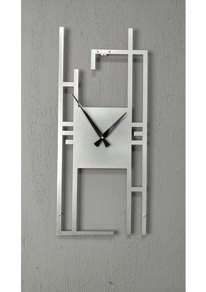 Modern Metal Dikdörtgen Duvar Saati, Şık ve Kullanışlı, Hediye Seçeneği