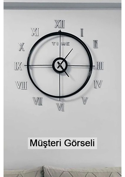 Şık Siyah Metal Duvar Saati, 80 Cm, Isveç Tarzı, Özel Tasarım fırsatları