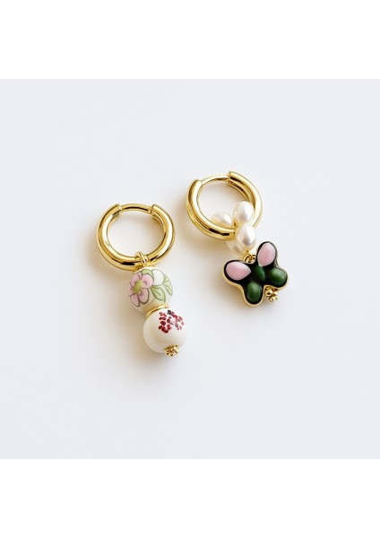 Çelik Seramik Charmlı Küpe