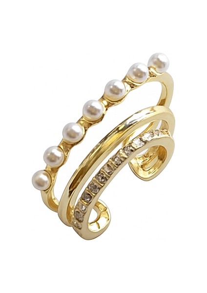 Çelik Incili Taşlı Earcuff