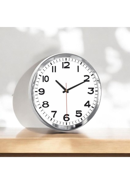 Gri 30 cm Krom Duvar Saati, Salona ve Odaya Şıklık Katacak Dekorasyon Parçası fiyatları