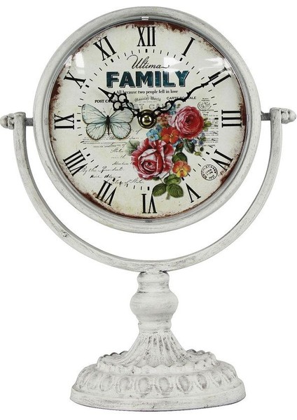 Beyaz 3155 W Antik Masa Saati, Şık ve Zarif Ev Dekorasyonu Için Ideal Seçenektir.