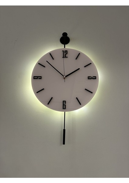 Modern Pilli LED Duvar Saati, 30X55 Cm, Şık Siyah Metal Tasarım fırsatları