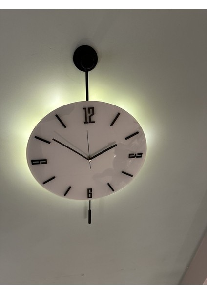 Modern Pilli LED Duvar Saati, 30X55 Cm, Şık Siyah Metal Tasarım indirimleri