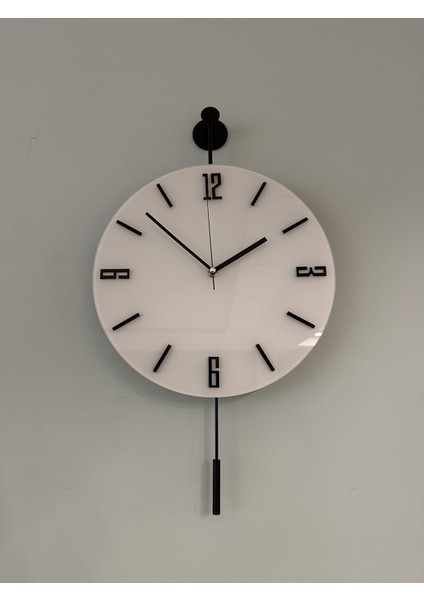 Modern Pilli LED Duvar Saati, 30X55 Cm, Şık Siyah Metal Tasarım