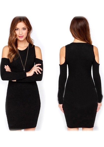 DTP101184 Omuz Açık Tarz Elbise