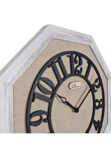 Şık Ahşap Sekizgen Duvar Saati, Modern ve Estetik Tasarım fiyatları