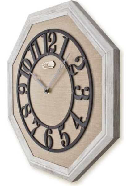 Şık Ahşap Sekizgen Duvar Saati, Modern ve Estetik Tasarım modelleri