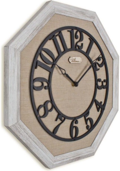 Şık Ahşap Sekizgen Duvar Saati, Modern ve Estetik Tasarım fırsatları