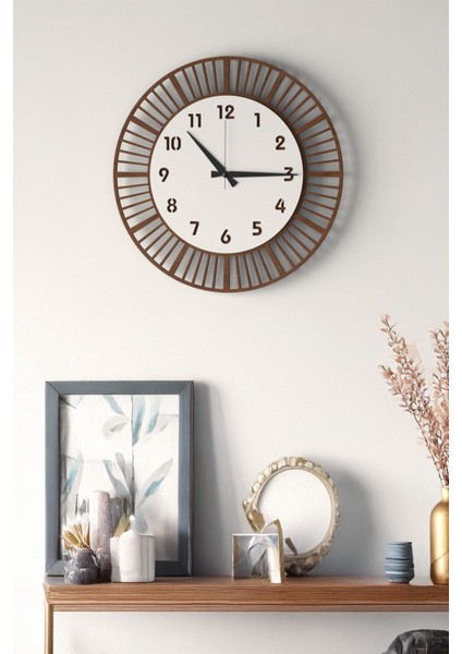 Modern Ahşap Duvar Saati, Siyah-Kahverengi, 48CM, Şık ve Stil Sahibi Tasarım indirimleri