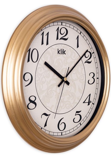 Şık Altın Renkli Klasik Duvar Saati, Zarif ve Estetik Tasarım modelleri