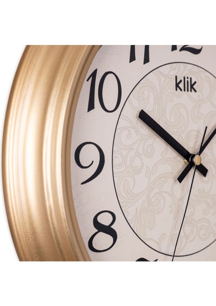 Şık Altın Renkli Klasik Duvar Saati, Zarif ve Estetik Tasarım fırsatları