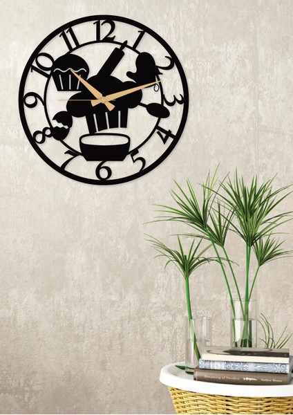 50X50 cm Siyah Rakamlı Metal Duvar Saati, Modern ve Şık Tasarım fiyatları