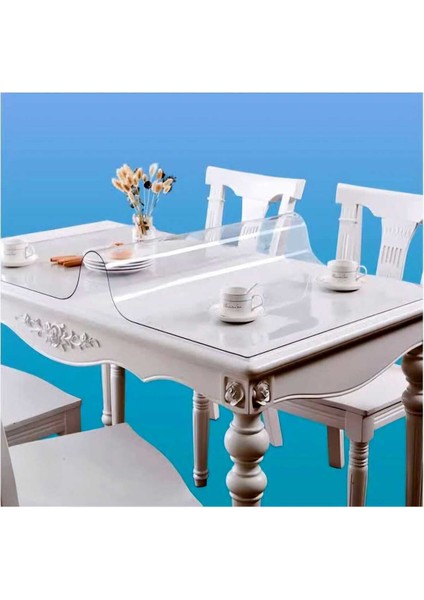2 mm Kalınlık 80 cm En Şeffaf Kalın Pvc Masa Koruyucu Mika Masa Örtüsü modelleri