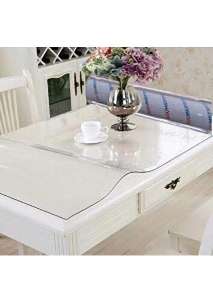 1.2 mm Kalınlık 90 cm En Şeffaf Kalın Pvs Masa Koruyucu Mika Masa Örtüsü