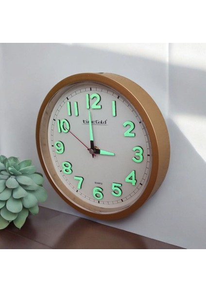 Fosforlu 3D Kabartma Rakam Mini Duvar Saati, Çap 22 Cm, Şık ve Modern Tasarım modelleri