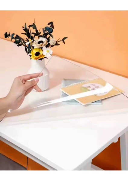 1.2 mm Kalınlık 60 cm En Şeffaf Kalın Pvs Masa Koruyucu Mika Masa Örtüsü fırsatları