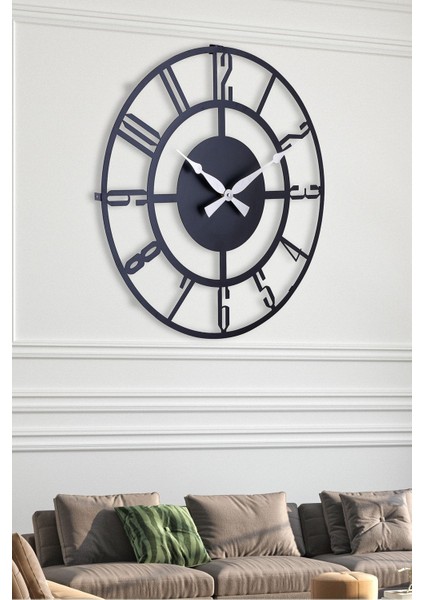 70CM Siyah Metal Duvar Saati, Sessiz Mekanizma, Modern Tasarım modelleri