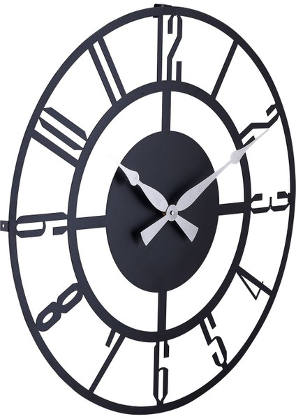 70CM Siyah Metal Duvar Saati, Sessiz Mekanizma, Modern Tasarım fırsatları
