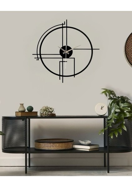 Şık Metal Duvar Saati, 60X60 Cm, Siyah Renkli Dekoratif Tasarım modelleri