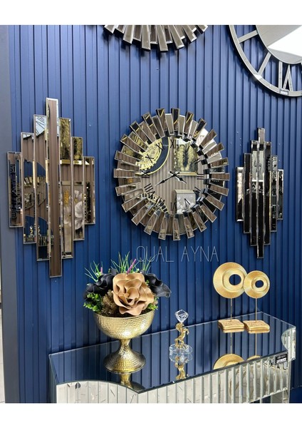 65 cm Bronz Piyano Saat ve 35X75 cm Ritmik Aynalar, Şık ve Dekoratif Ürünler modelleri