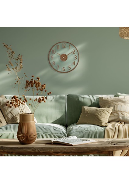 0638 A2 Opal Duvar Saati, Ceviz Kahverengi, Şık ve Zarif Tasarım fiyatları