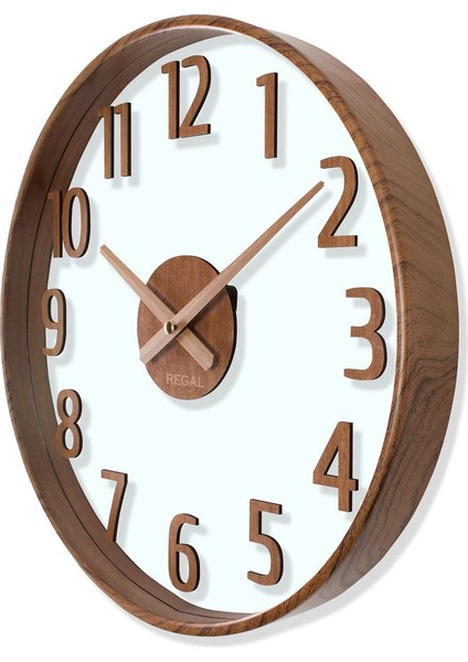 0638 A2 Opal Duvar Saati, Ceviz Kahverengi, Şık ve Zarif Tasarım modelleri
