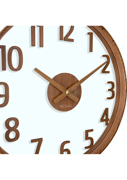 0638 A2 Opal Duvar Saati, Ceviz Kahverengi, Şık ve Zarif Tasarım fırsatları