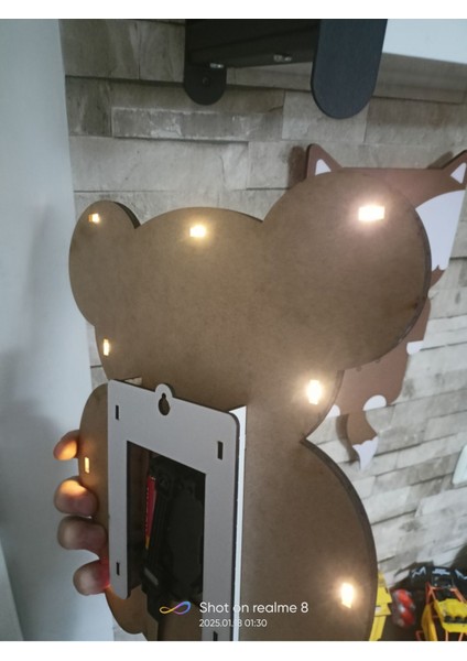 Ahşap Sarkaçlı Çocuk Odası Duvar Saati, Şık ve Doğal Tasarım, Gri Renk Seçeneğiyle. modelleri