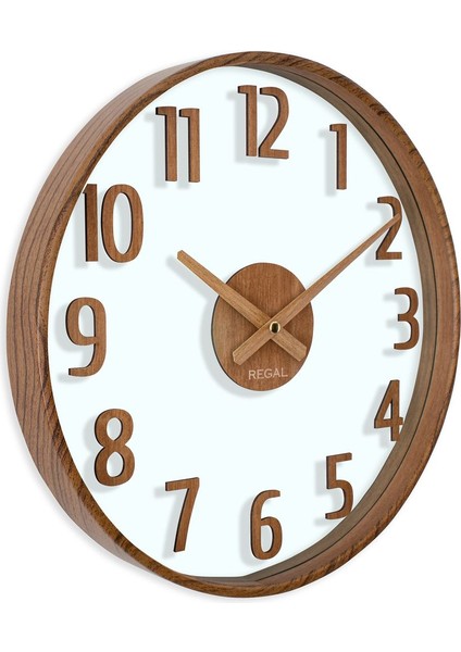 0638 A2 Opal Duvar Saati, Ceviz Kahverengi, Şık ve Zarif Tasarım indirimleri
