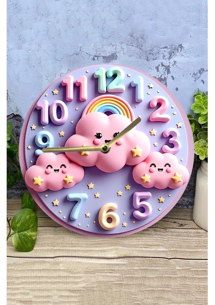 Yumuşak Sessiz Ahşap Yuvarlak Duvar Saati, Kuvars Hareketli, 3D ve 2d Tasarım modelleri