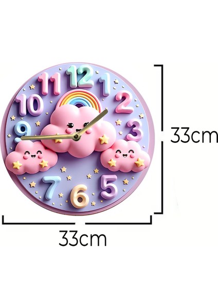 Yumuşak Sessiz Ahşap Yuvarlak Duvar Saati, Kuvars Hareketli, 3D ve 2d Tasarım