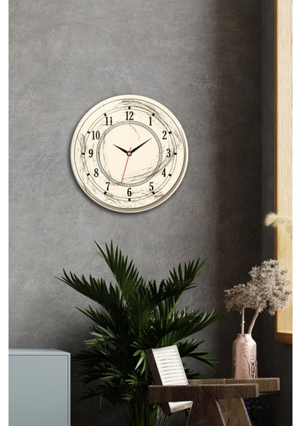 Şeffaf Cam Saat, Klasik Krem Renk, Çap 40CM, Şık ve Zarif Tasarım fiyatları