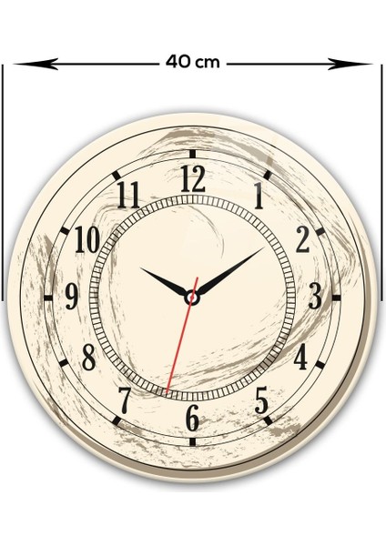 Şeffaf Cam Saat, Klasik Krem Renk, Çap 40CM, Şık ve Zarif Tasarım fırsatları
