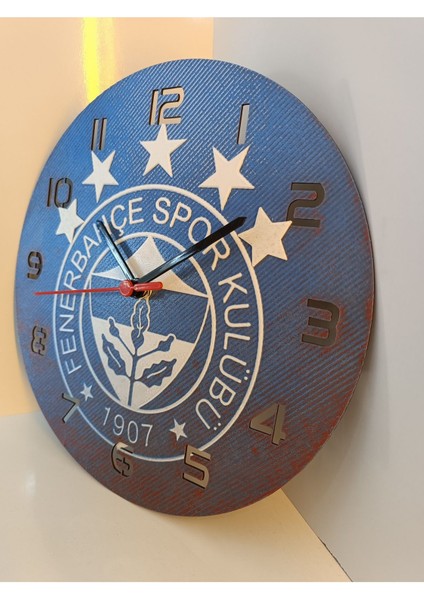 Renkli 25 cm Taraftar Duvar Saati, Şık ve Dekoratif Tasarım modelleri