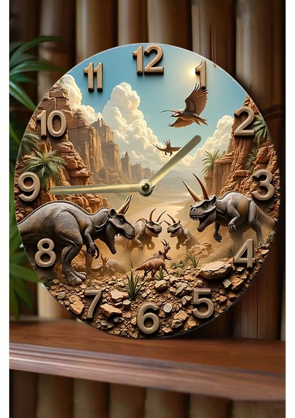 Ahşap Yuvarlak Duvar Saati, Kuvars Hareketli, 3D ve 2d Görünüm, Sessiz Tasarım fiyatları