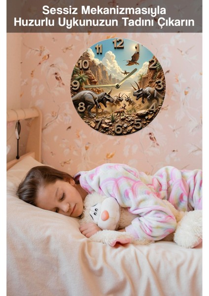 Ahşap Yuvarlak Duvar Saati, Kuvars Hareketli, 3D ve 2d Görünüm, Sessiz Tasarım fırsatları