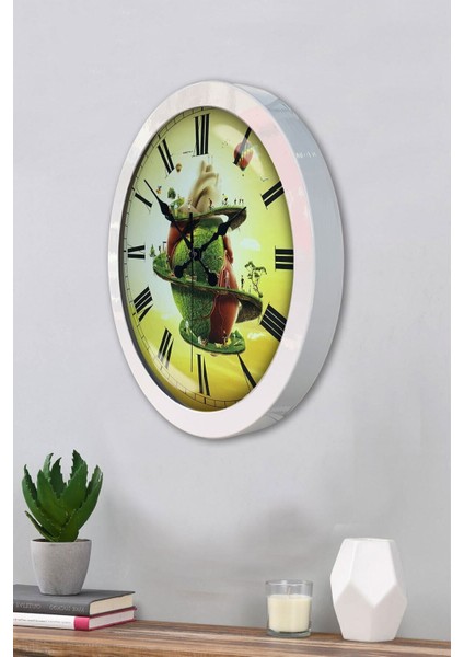 Beyaz Metal Duvar Saati, 36 Cm, Şık ve Modern Tasarım, Ev ve Ofis Dekoru Için Ideal fiyatları