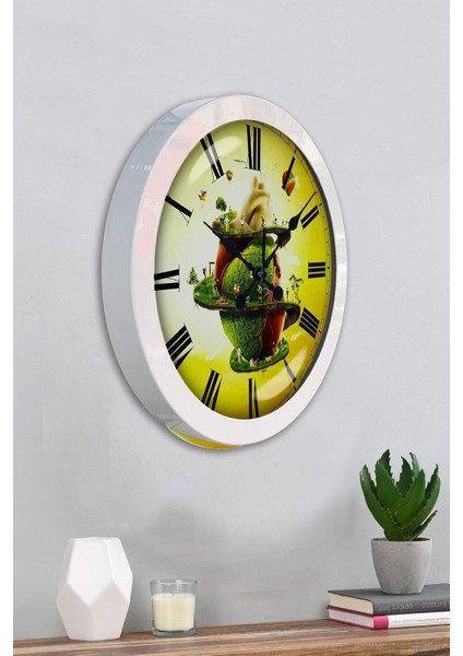 Beyaz Metal Duvar Saati, 36 Cm, Şık ve Modern Tasarım, Ev ve Ofis Dekoru Için Ideal modelleri