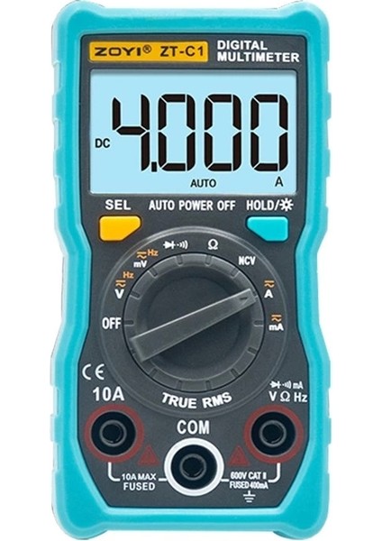 Zoyı Zt-C1 Mini Cep Tipi True Rms Dijital Ölçü Aleti (4172)