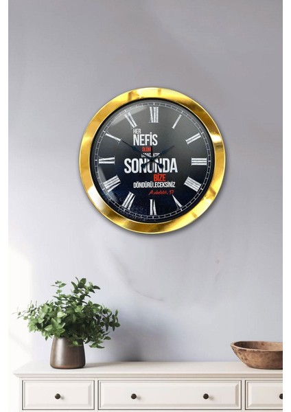 36 cm Gold Metal Söz Duvar Saati, Şık ve Anlamlı Hediye Seçeneği fiyatları